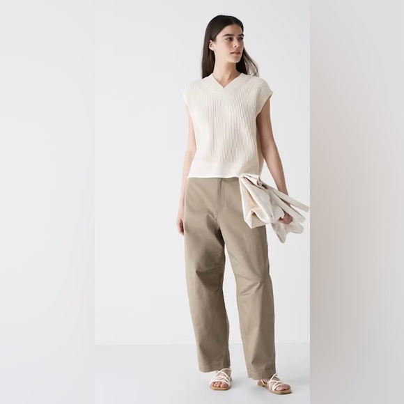 Uniqlo Cotton Wide Pants - Picture 2 of 7